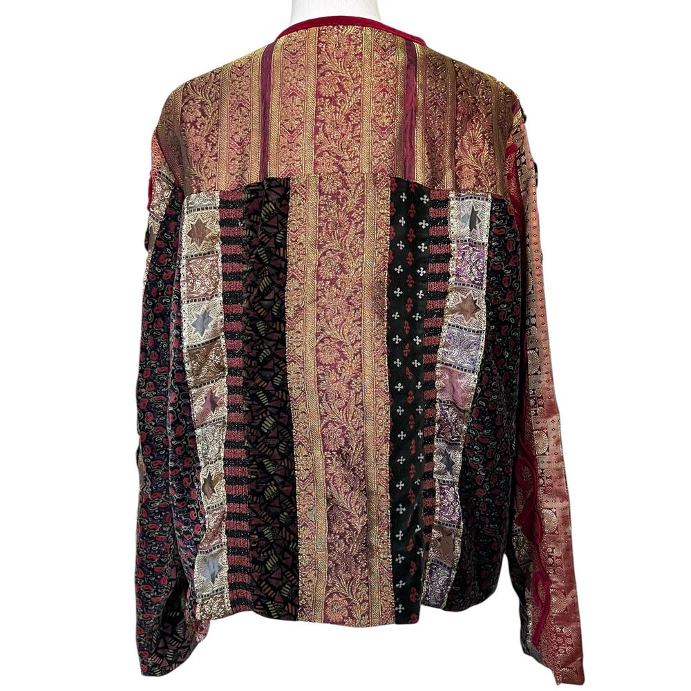 Coldwater Creek Patchwork Jacket Art To Wear Boxy… - image 7